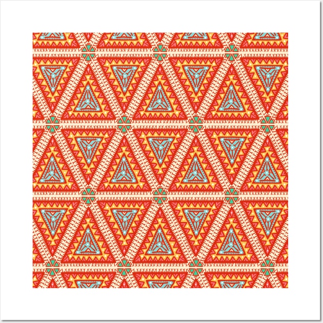 Triangular African Tribal Pattern Wall Art by machmigo